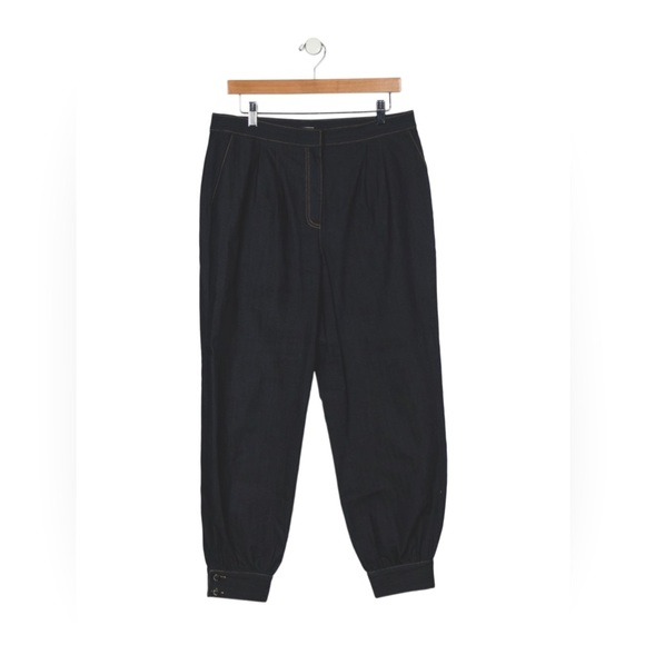 CINQ À SEPT Jeans Pleated Front Jogger Style Button at Ankle size 8